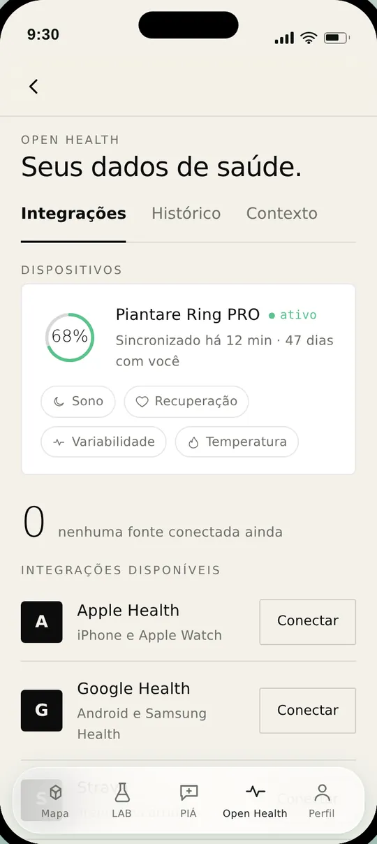 Tela Open Health às 9h30