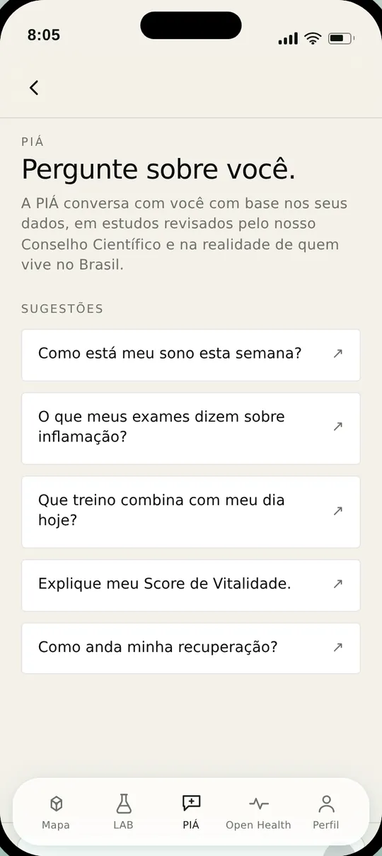 Tela da PIÁ