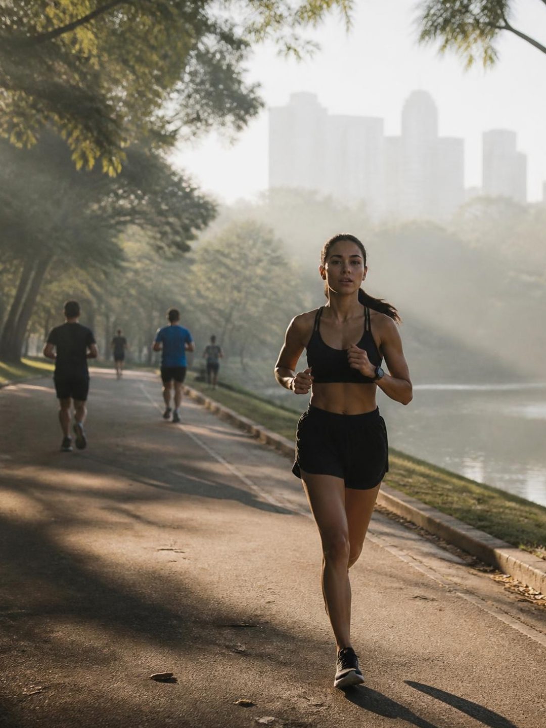 Corrida no Parque Ibirapuera ao amanhecer